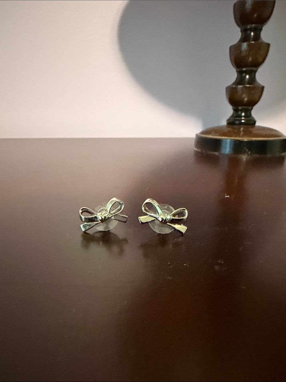 kate spade silver bow stud earrings